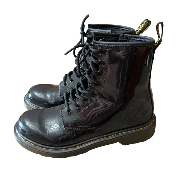 Dr. Martens Black 1460 Y Patent Leather Lace Up Boots Size US 6/UK 4/EU 37 - Picture 4 of 11